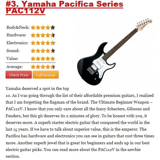 Đàn Electric guitar PACIFICA112V màu đen bóng